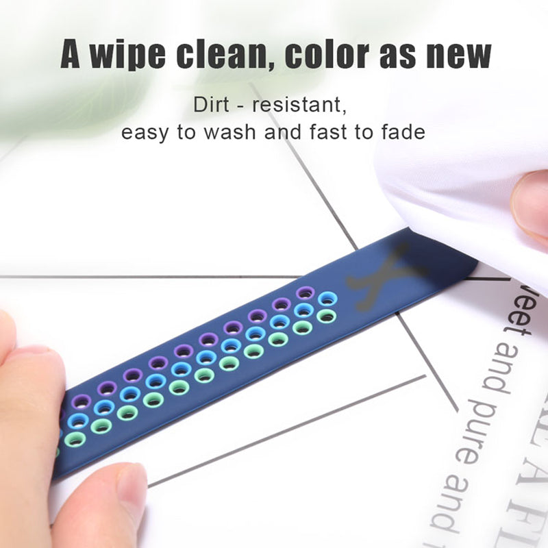 For Apple Watch Series 9 8 7 41mm 6 5 4 SE (2023) SE(2022) SE 40mm 3 2 1 38mm Dual Color Rainbow Silicone Watch Strap Adjustable Wrist Band For Apple Watch Series 9 8 7 41mm 6 5 4 SE (2023) SE(2022) SE 40mm 3 2 1 38mm Dual Color Rainbow Silicone Watch Strap Adjustable Wrist Band
